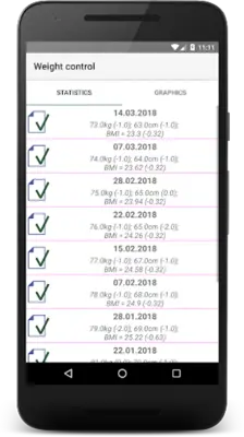 Контроль веса android App screenshot 5